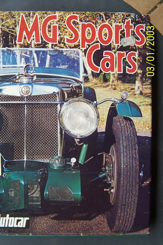 MG SPORTS CARS AUTOCAR USED BOOK