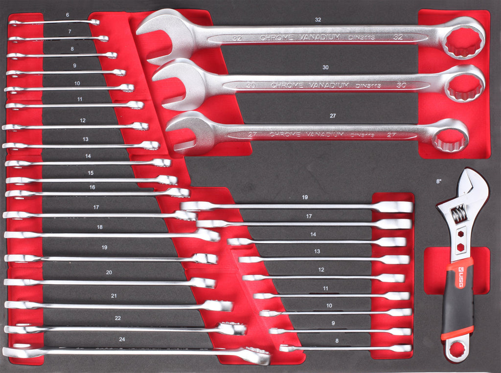 T-F1ETR41 31 pc SPANNER SET FULL DRAWER FIXMAN SOME RATCHET