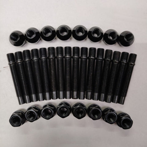R53 EXTENDED WHEEL STUD KIT 16 X 90MM M12 X 1.5 BLACK