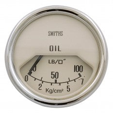 115-439 13H4459W MGB MINI CLASSIC SMITHS OIL GAUGE  MAGNOLIA FACE