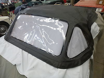 242-650 MG MGB PACKAWAY TYPE HOOD - BLACK TEXTURED VINYL - NO ZIP OUT RR WINDOW - MG Sales & Service - 1