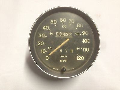 SPEEDO1 MG MGB LATE RUBBER BUMPER 120MPH SPEEDOMETER 4" DIAMETER - MG Sales & Service - 1