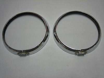 8LCSRIMS LUCAS 8" HEADLIGHT RIMS - MATCHED PAIR OF 2 - MG Sales & Service