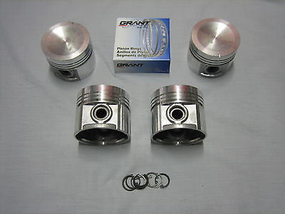 420-410 MG MGB 5BRG HI-COMPRESSION PISTON SET - OSIZE .030" W/RINGS & CLIPS - MG Sales & Service