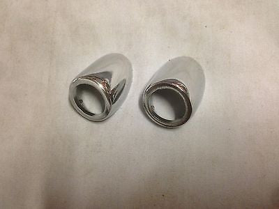 145-290 ADB826 MG MGA SPRITE/MIDGET CHROME WIPER BEZEL SET OF 2 - MG Sales & Service