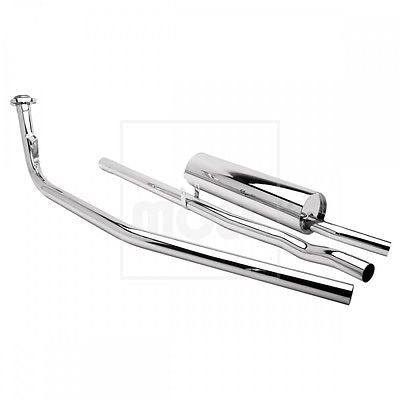 454-875 MG MGA STAINLESS STEEL 3-PIECE EXHAUST SYSTEM - TOURIST TROPHY - MG Sales & Service
