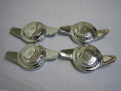 200-210/220 MG MGA / MGB FINE THREAD EARED CHROME KNOCK-ON SET 12 TPI - MG Sales & Service - 1