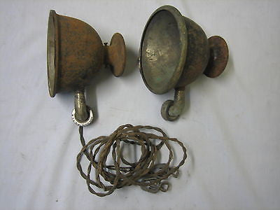 AUTOREELITE MODEL T FORD VINTAGE PORTABLE TROUBLE SPOTLIGHT PAIR X2 - MG Sales & Service - 1
