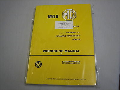 MGBMAN MG MGB WORKSHOP MANUAL MK1 MK2 NEW - MG Sales & Service