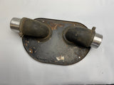 HEATER BLANKING PLATE WITH ELBOWS MGB USED