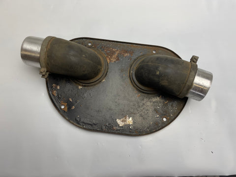 HEATER BLANKING PLATE WITH ELBOWS MGB USED