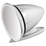 222-372   DOOR MIRROR BULLET RACING STYLE CHROME DUAL BASE 3.5" CHROME