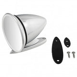 222-372   DOOR MIRROR BULLET RACING STYLE CHROME DUAL BASE 3.5" CHROME