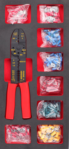 T-F1ET19 201 pc CRIMP PLIER SET 1/3 DRAWER FIXMAN