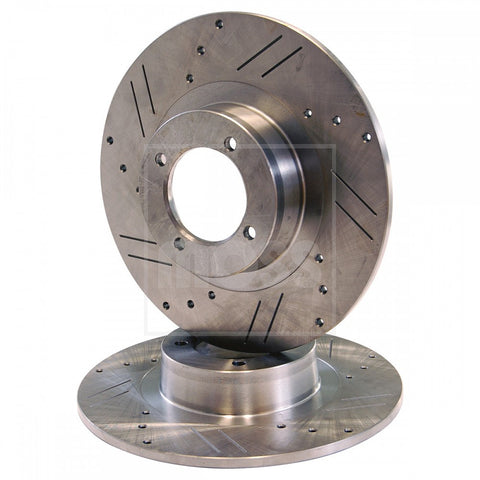 586-635 BTB387GXD MGB SLOTTED CROSSED DRILLED BRAKE DISC PAIR