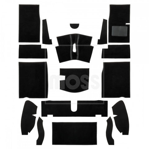 CSA1005Z 67-74 BLACK RHD CARPET KIT BUDGET MIDGET