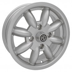 455-386 GAC8204X Wheel  Minator  8 spoke aluminium  silver bolt-on  14" x 5.5"