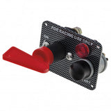 GAE9101 SWITCH PLINTH BATTERY CUT OFF START BUTTON & LED CARBON FIBRE EFFECT