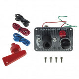 GAE9101 SWITCH PLINTH BATTERY CUT OFF START BUTTON & LED CARBON FIBRE EFFECT