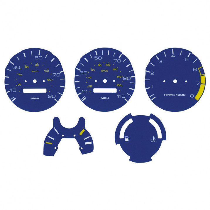 MT9501B MINI GAUGE FACE SET BLUE