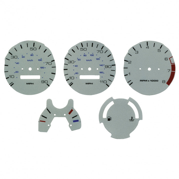 MT9501S MINI GAUGE FACE SET SILVER